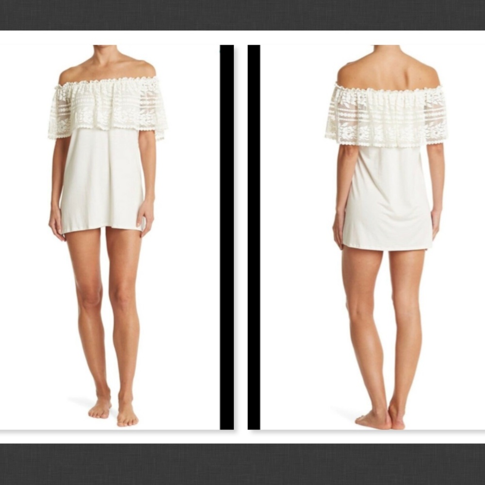 Hanky Panky X Lindsi Lane Off the Shoulder Cover-Up Dress Size M